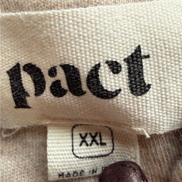 PACT Airplane Color Block Sweatshirt 100% Organic Cotton Airplane Wheat Chai XXL - Picture 3 of 11